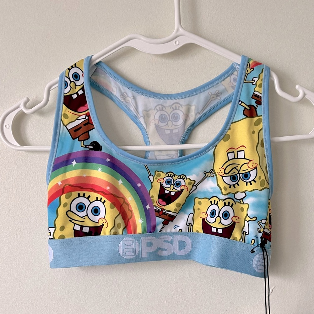 New PSD SpongeBob Sports Bra Imagination Print